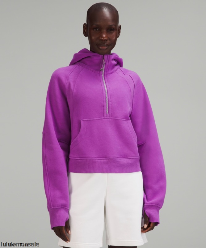 Lululemon Damen DELULU180 | Scuba Oversize-Hoodie Mit Halbem Reißverschluss Moonlit Magenta